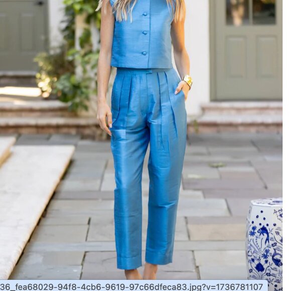 Julia Amory cornflower deco pants (S) - Picture 1 of 1